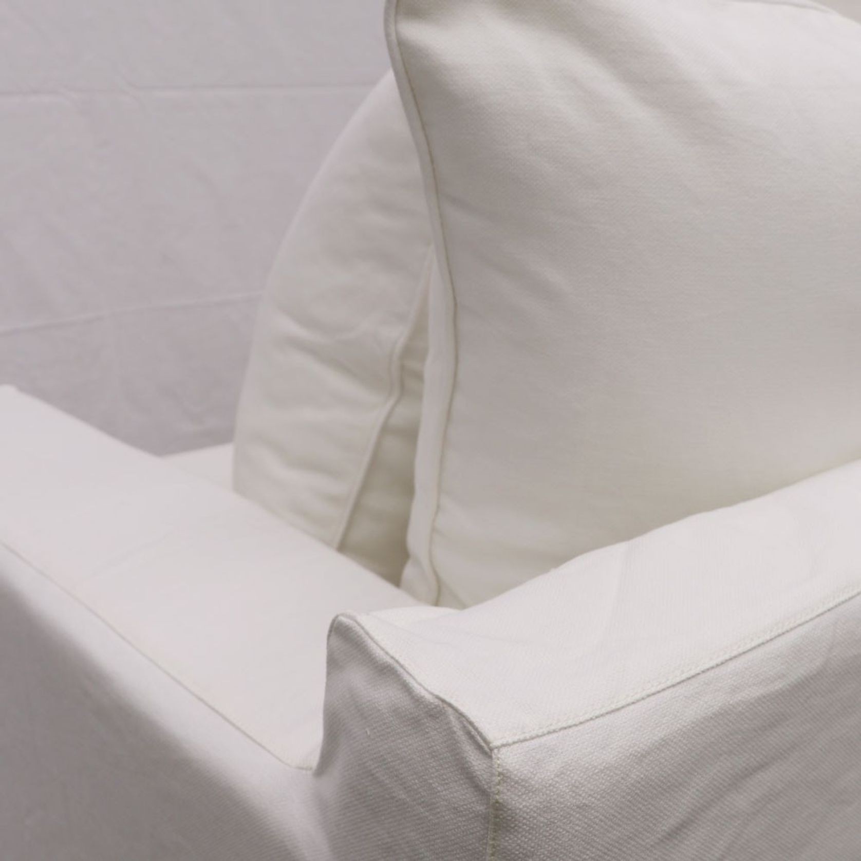 Keely Slipcover Armchair - White gallery detail image