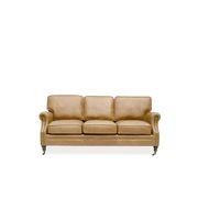 Brunswick Italian Leather Sofa - 3 Seater Camel gallery detail image