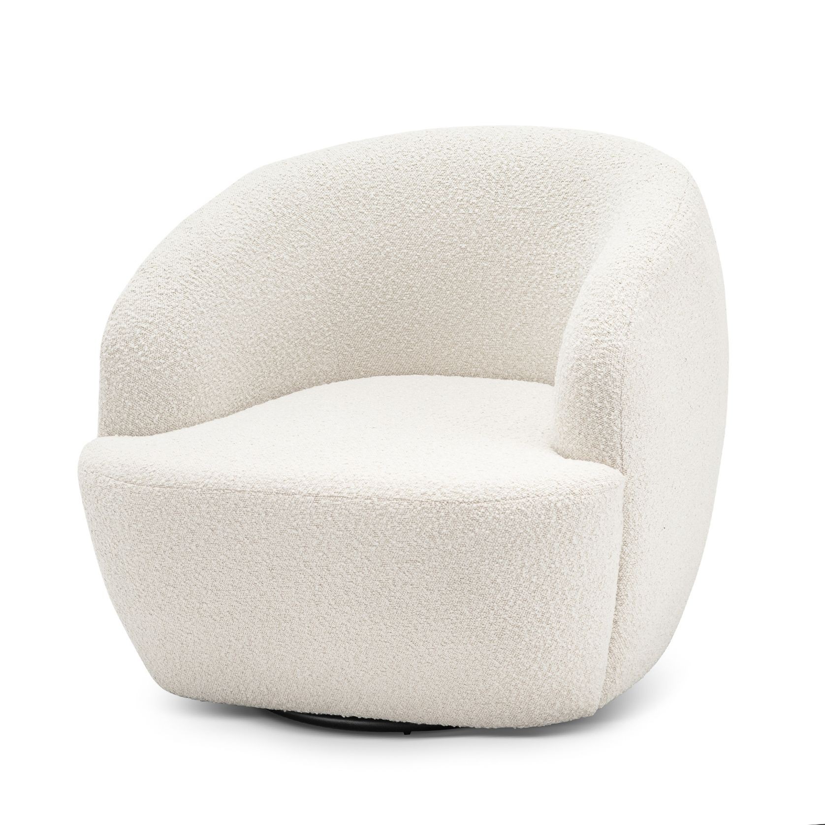 Cuddle Swivel Armchair | Cream Bouclé gallery detail image