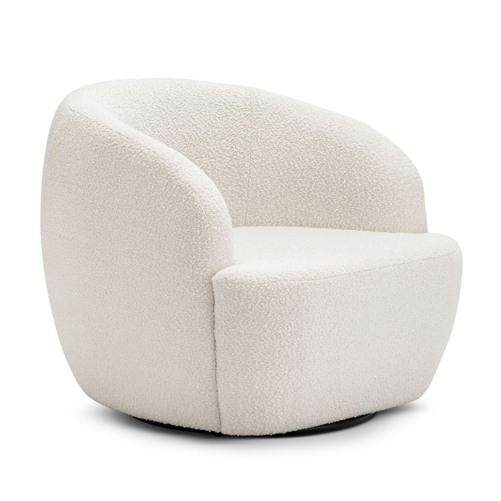 Cuddle Swivel Armchair | Cream Bouclé gallery detail image
