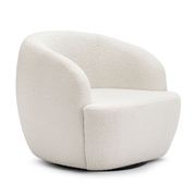 Cuddle Swivel Armchair | Cream Bouclé gallery detail image