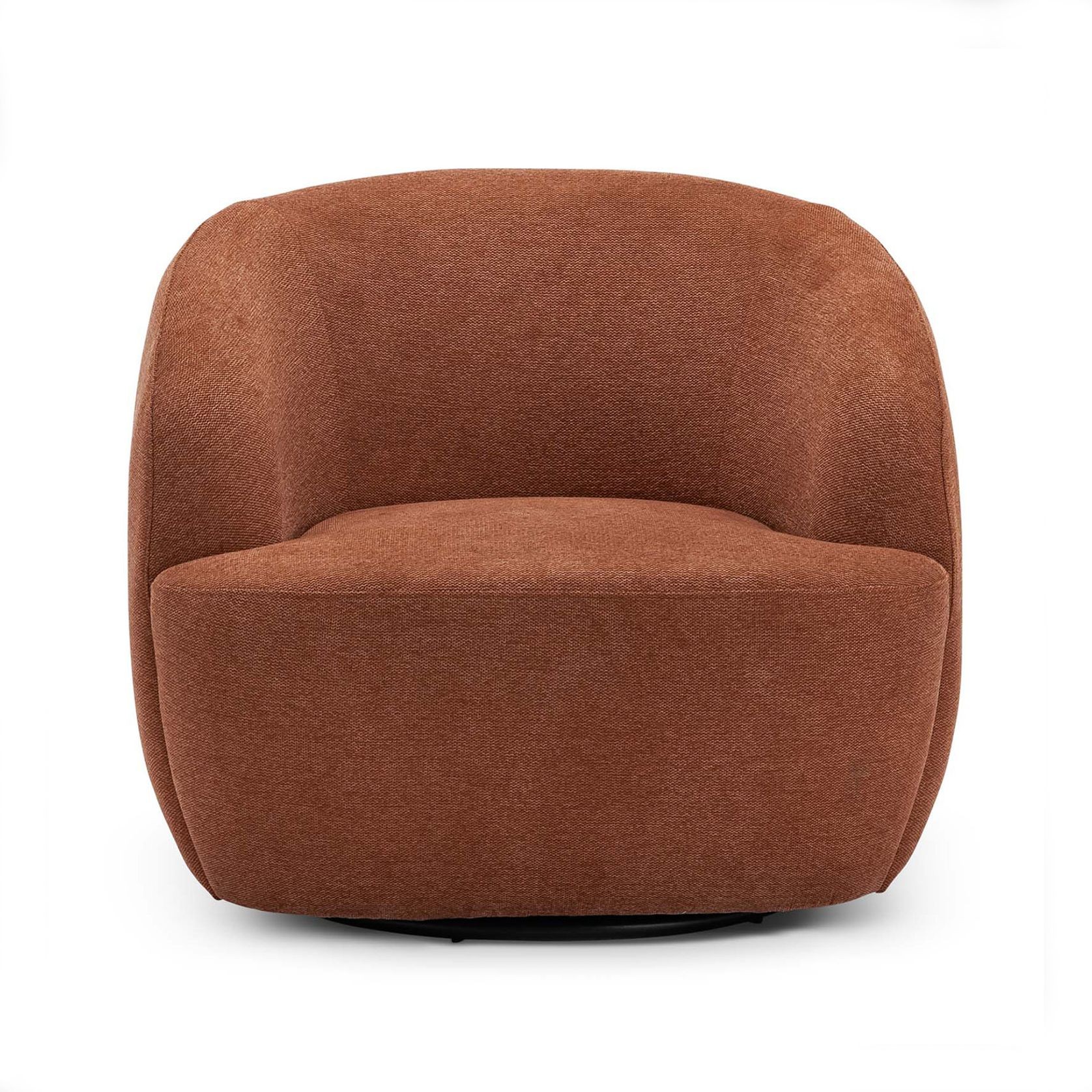 Cuddle Swivel Armchair | Rust Orange gallery detail image