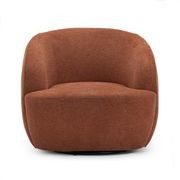 Cuddle Swivel Armchair | Rust Orange gallery detail image