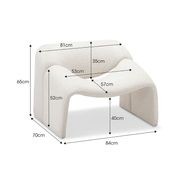 Wavee Groove Armchair | Cream Bouclé gallery detail image