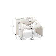 Wavee Groove Armchair | Cream Bouclé gallery detail image