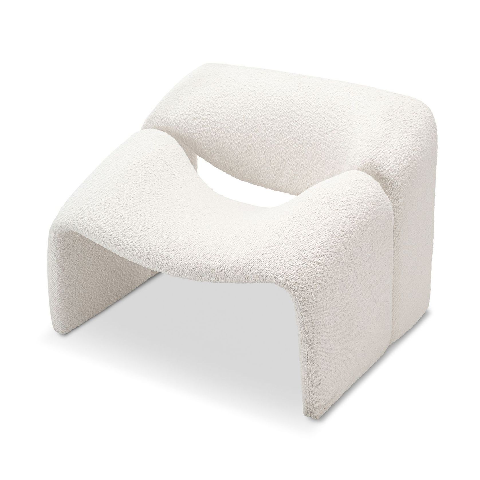 Wavee Groove Armchair | Cream Bouclé gallery detail image
