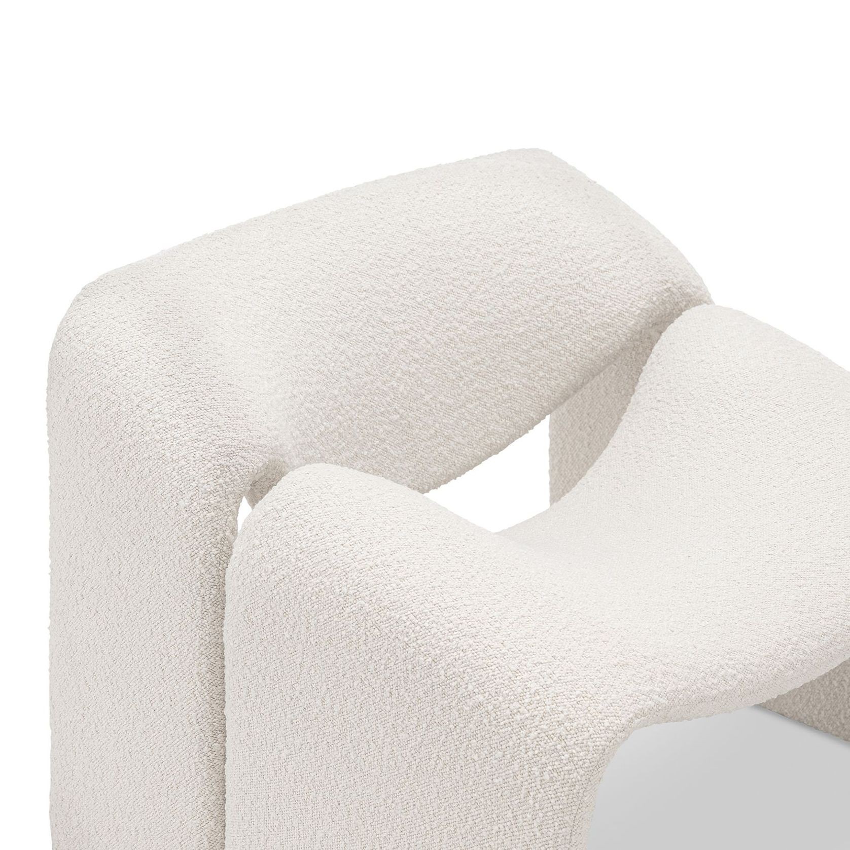 Wavee Groove Armchair | Cream Bouclé gallery detail image
