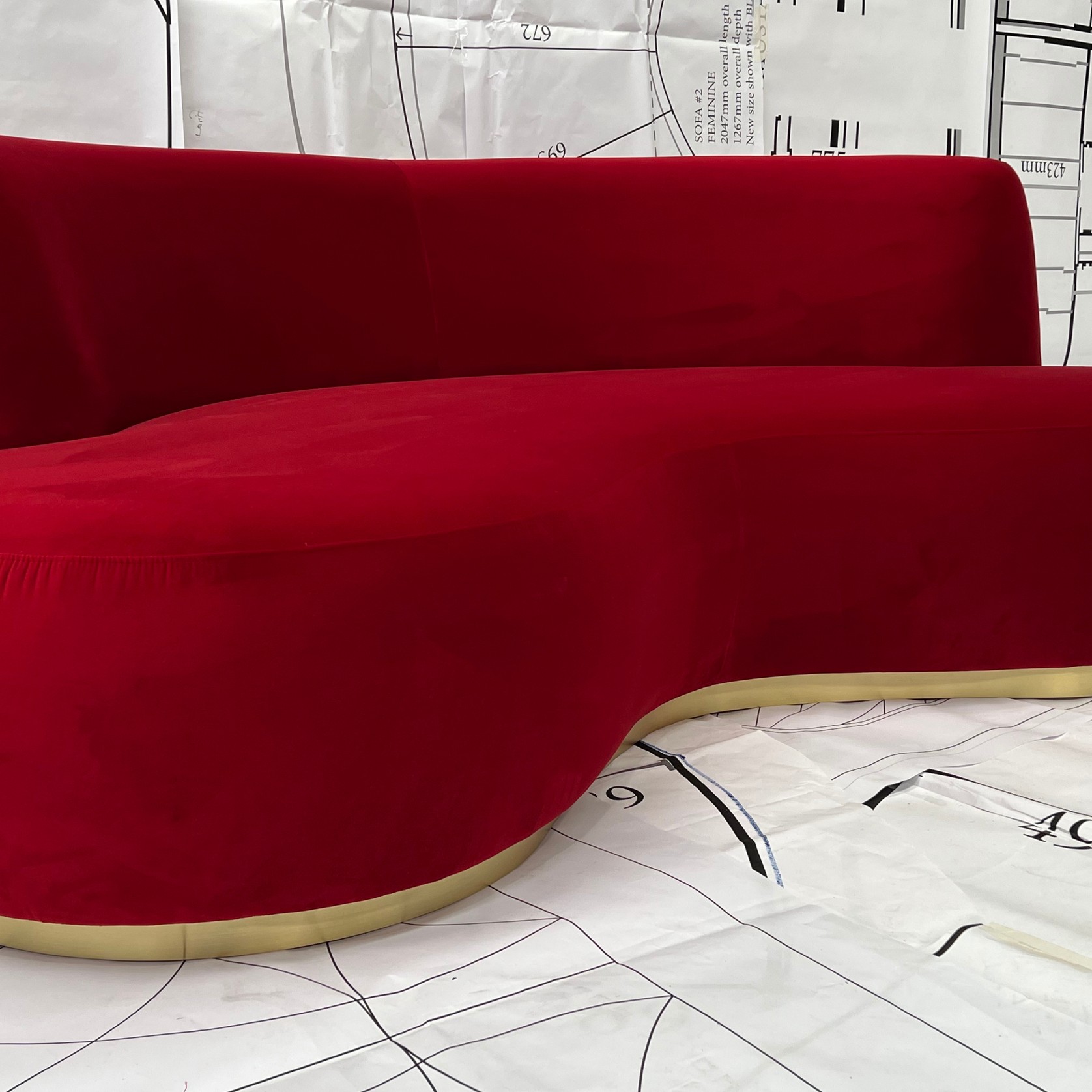 Mid Century Semi-Circle Sofa gallery detail image