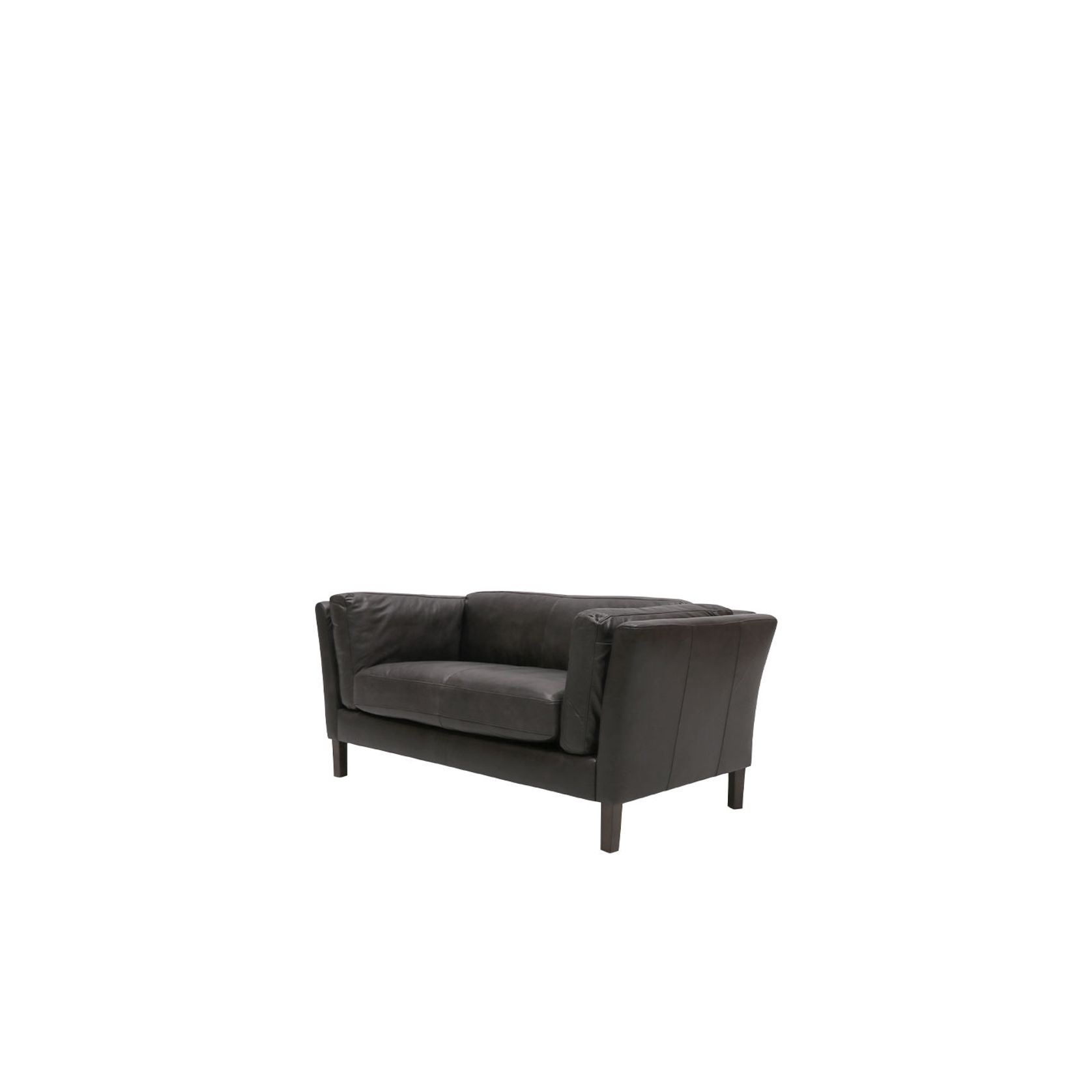 Modena Italian Leather 2 Seater Sofa - Onyx gallery detail image