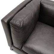 Modena Italian Leather 2 Seater Sofa - Onyx gallery detail image