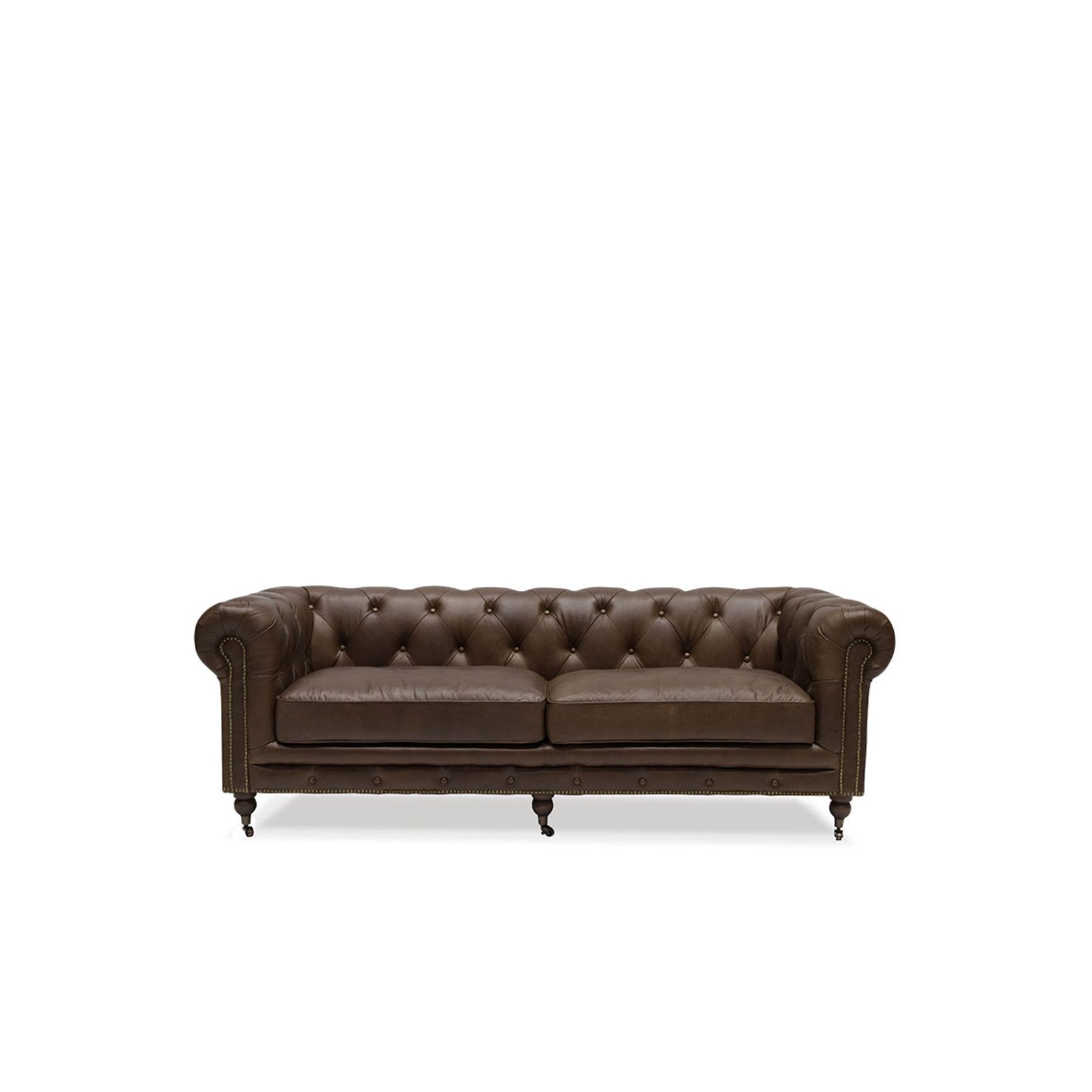 Stanhope Italian Leather Chesterfield - 3 Seat Nutmeg gallery detail image