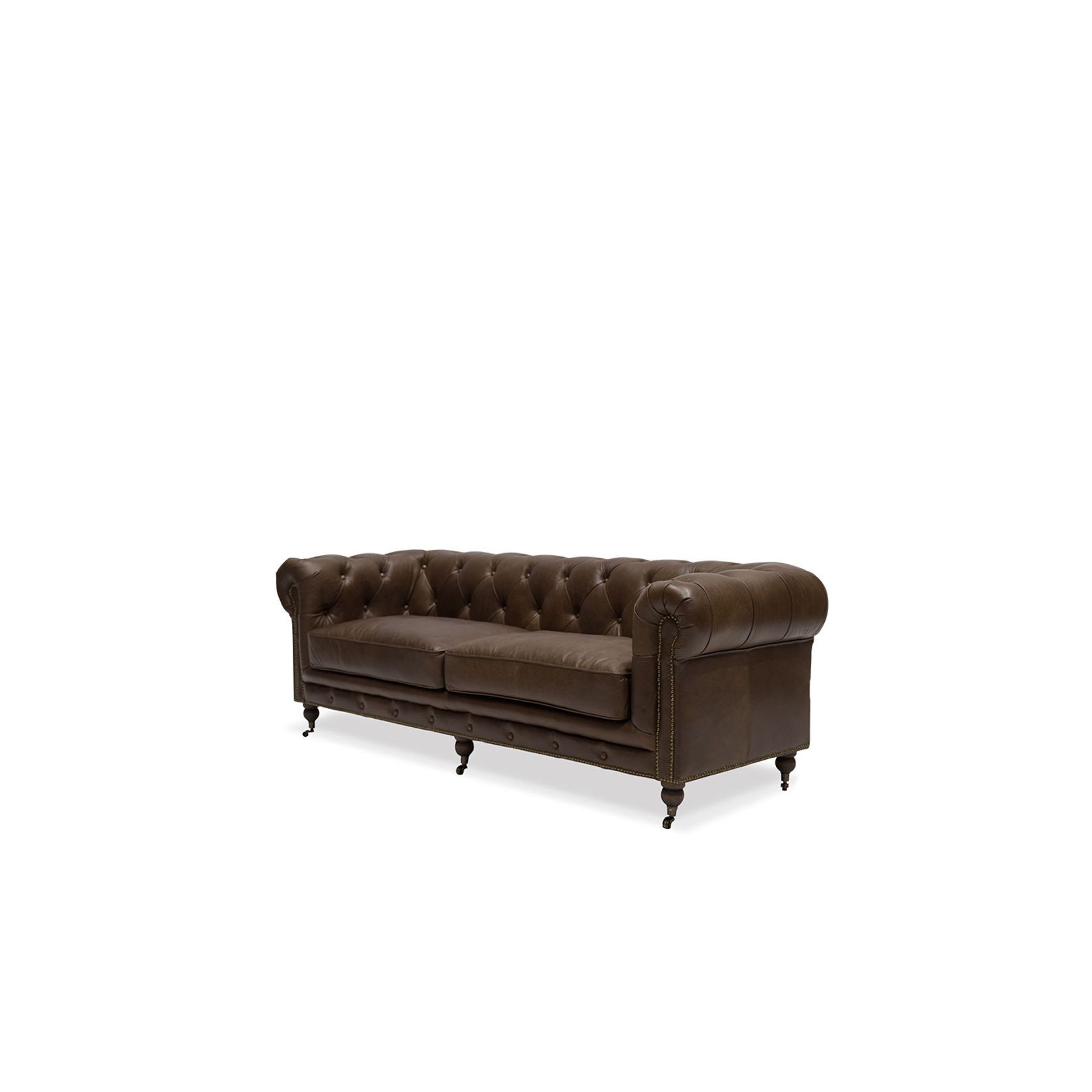 Stanhope Italian Leather Chesterfield - 3 Seat Nutmeg gallery detail image