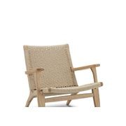 Miles Solid Ashwood Easy Lounge Chair | Natural gallery detail image
