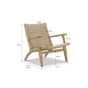 Miles Solid Ashwood Easy Lounge Chair | Natural gallery detail image