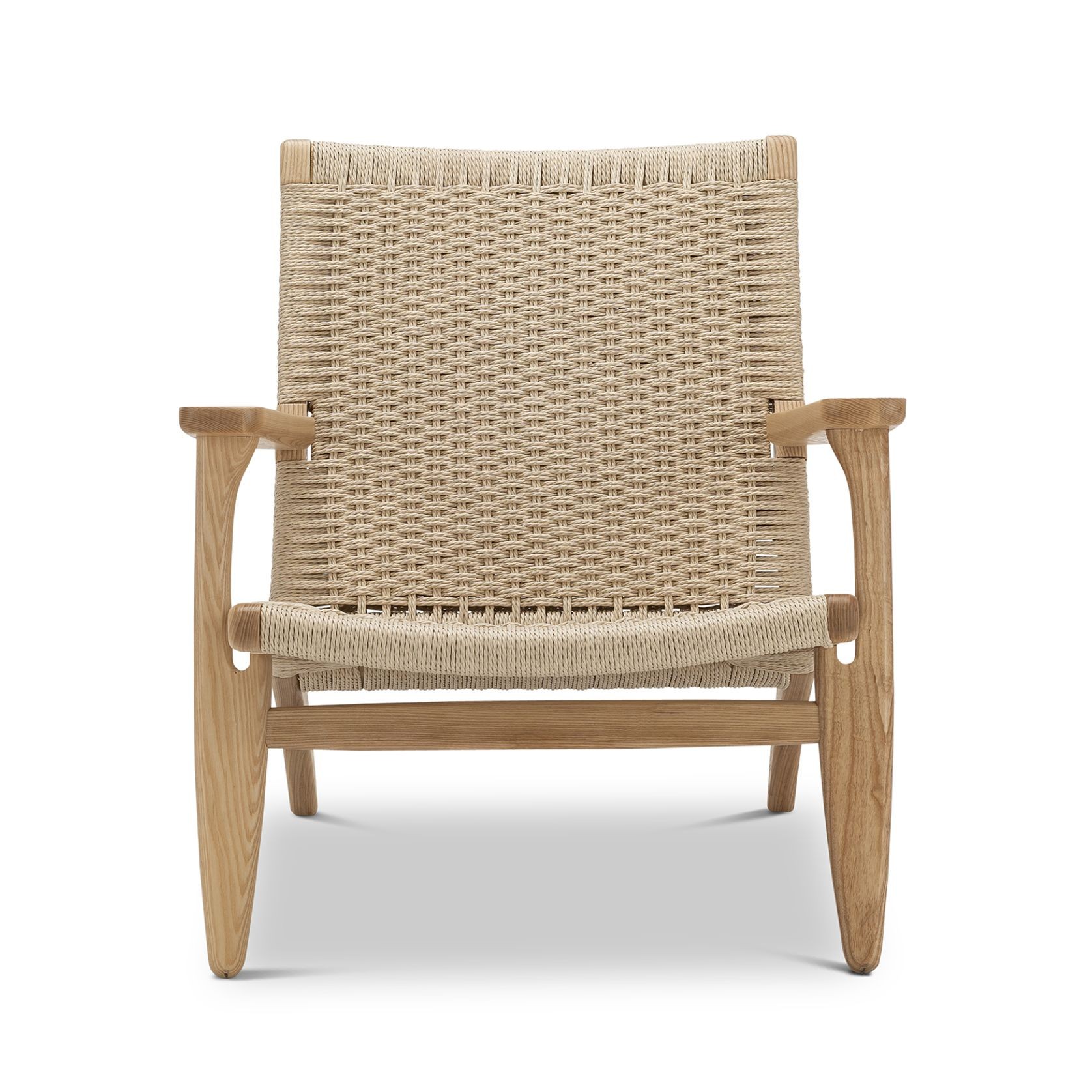 Miles Solid Ashwood Easy Lounge Chair | Natural gallery detail image