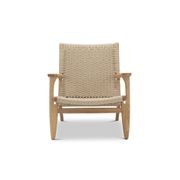 Miles Solid Ashwood Easy Lounge Chair | Natural gallery detail image