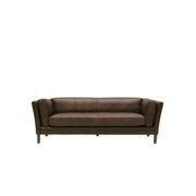 Modena Italian Leather 3 Seater Sofa - Nutmeg gallery detail image