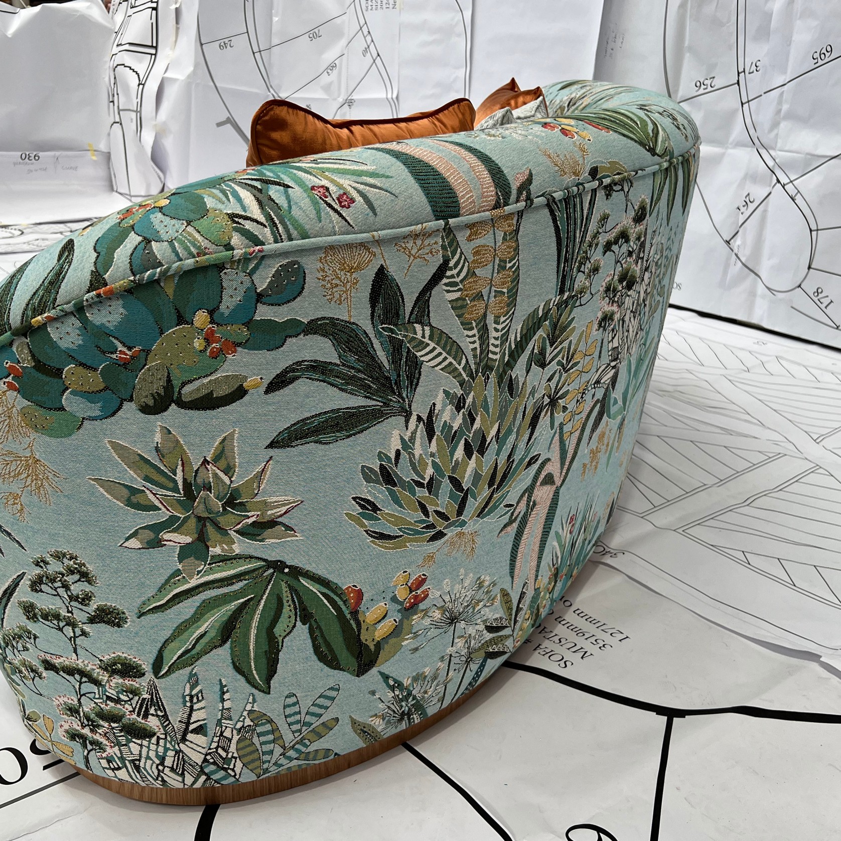 Mid Century Asymmetric Sofa gallery detail image