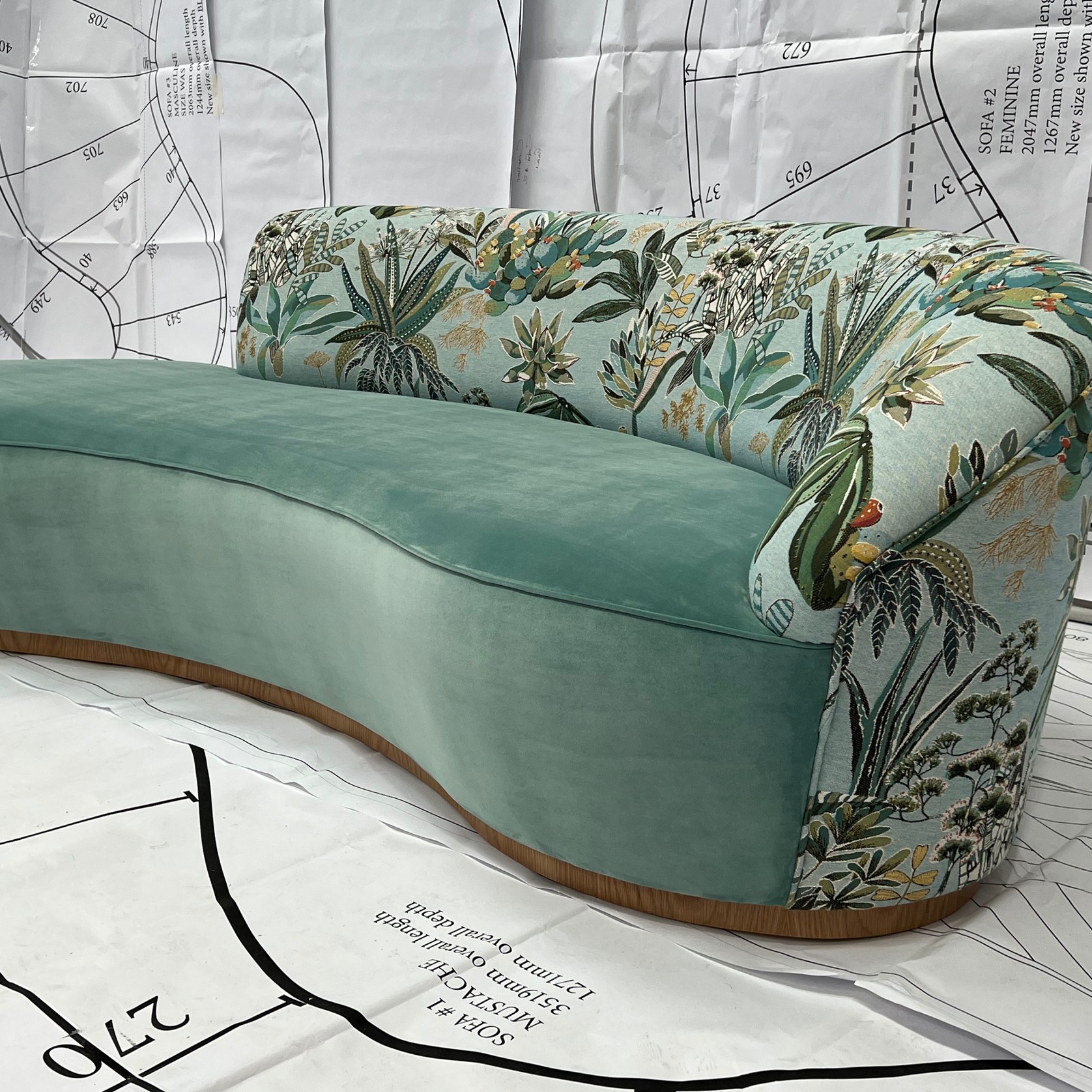 Mid Century Asymmetric Sofa gallery detail image