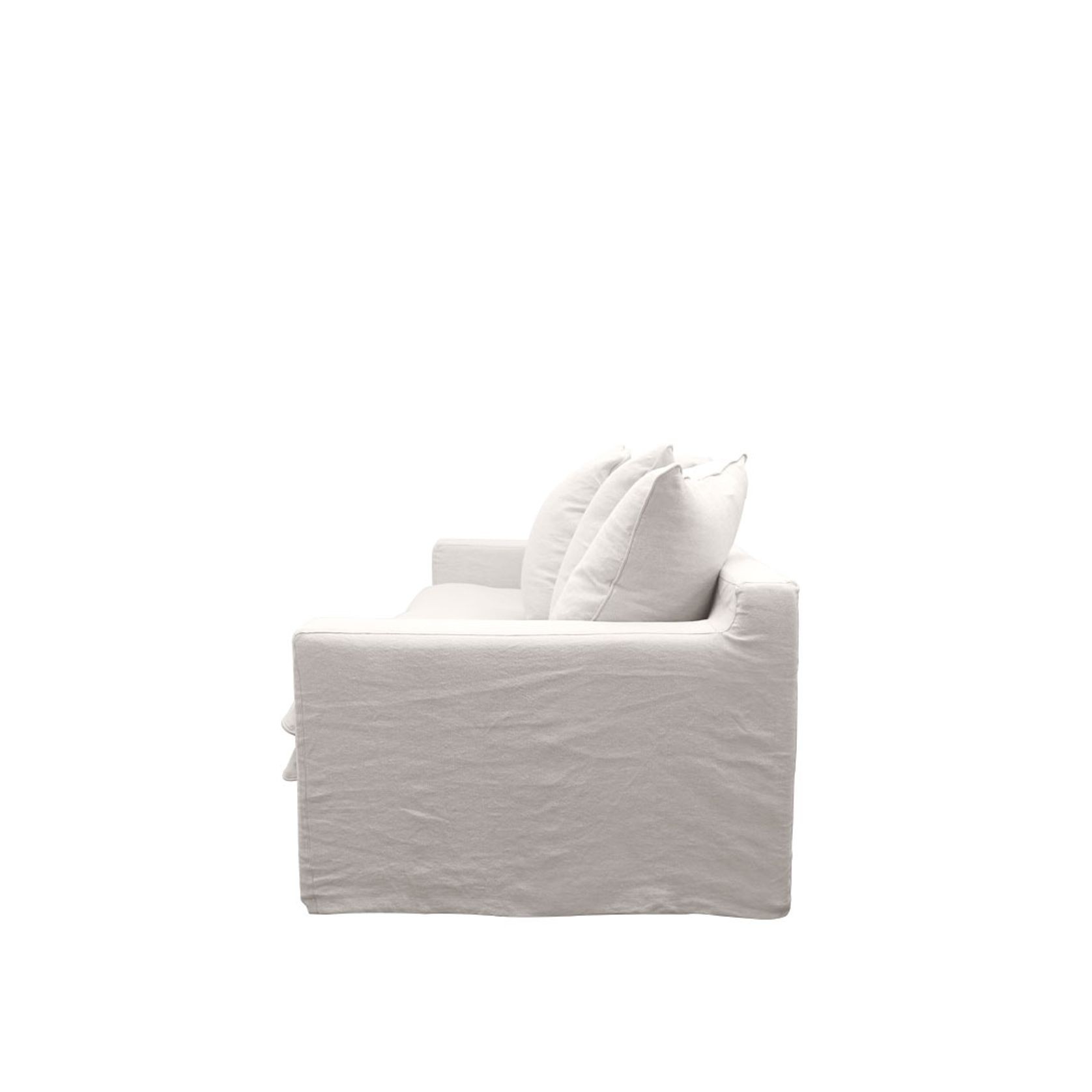 Keely Slipcover Sofa 2 Seater - White gallery detail image