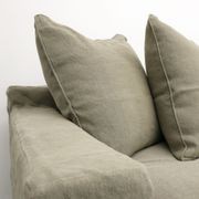 Keely Slipcover Sofa 3 Seater - Khaki gallery detail image