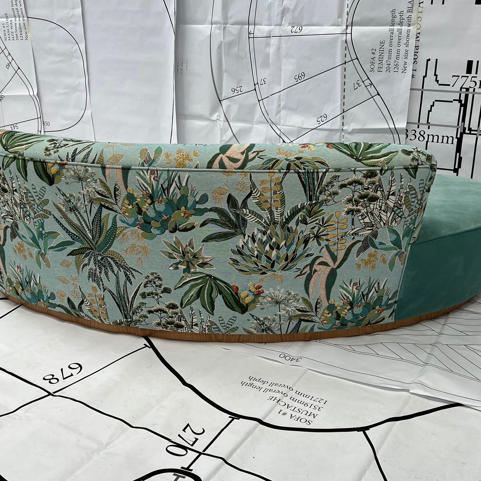 Mid Century Asymmetric Sofa gallery detail image
