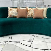 Contemporary Luxury Curved Sofa gallery detail image