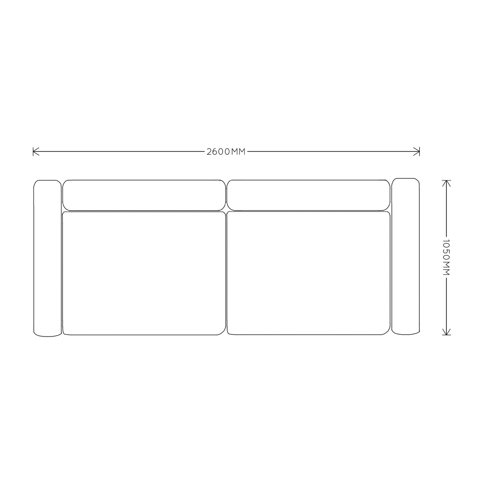 Barcelona Sofa / 3 Seater / Tweedy gallery detail image