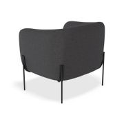 Belle Lounge Chair - Storm Grey - Matt Black Legs gallery detail image