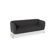 Belle 2.5 Seater Sofa -Storm Grey w Brushed Matt Gold gallery detail image