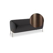Belle 2.5 Seater Sofa -Storm Grey w Brushed Matt Bronze gallery detail image