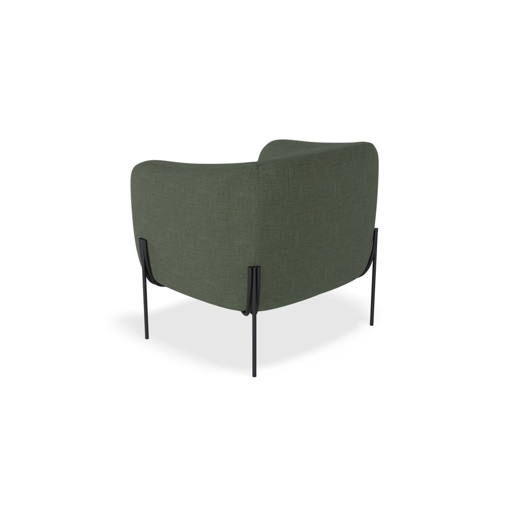 Belle Lounge Chair -Kelp Green-Brushed Matt Bronze Legs gallery detail image