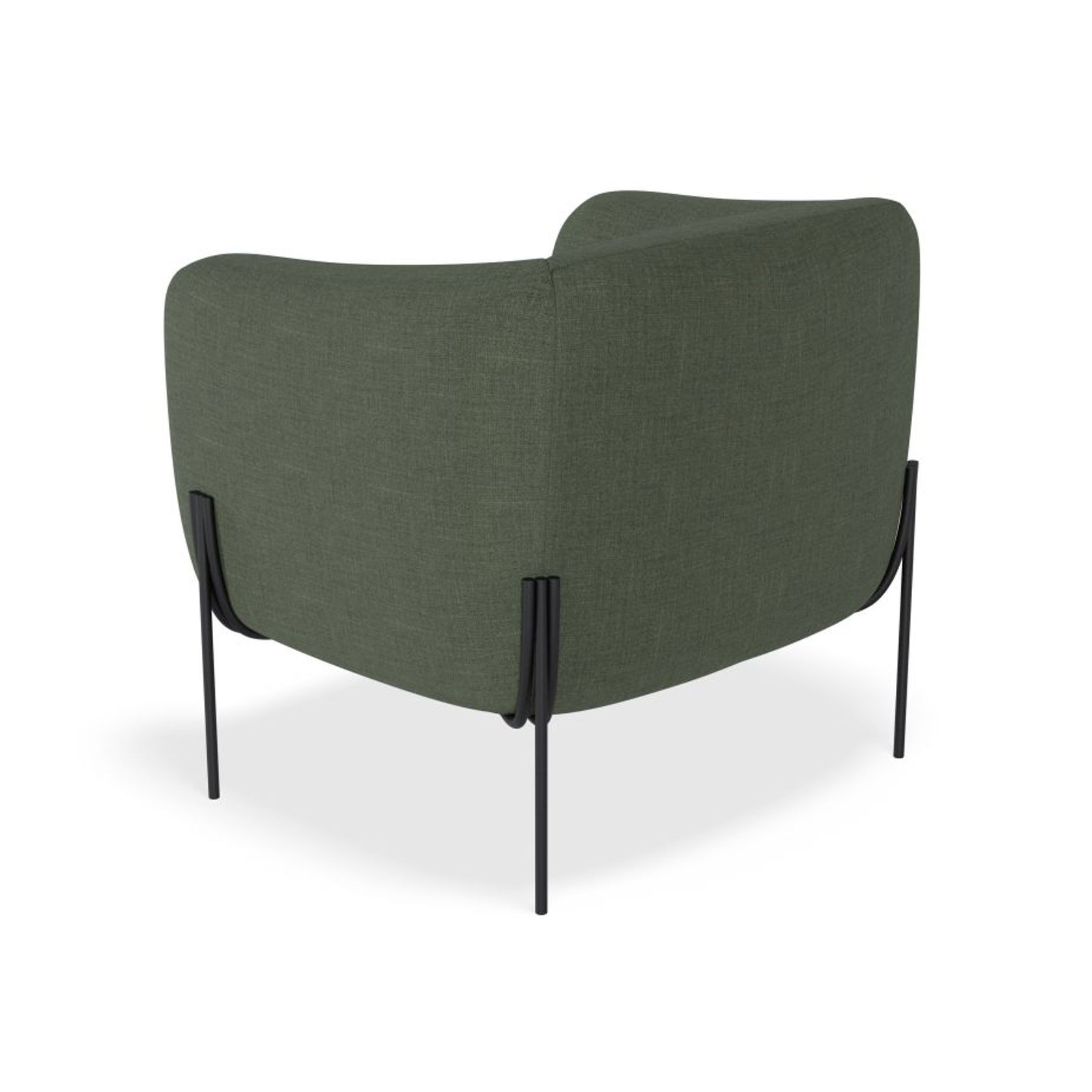Belle Lounge Chair - Kelp Green - Matt Black Legs gallery detail image