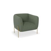 Belle Lounge Chair - Kelp Green -Brushed Matt Gold Legs gallery detail image