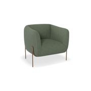 Belle Lounge Chair -Kelp Green-Brushed Matt Bronze Legs gallery detail image