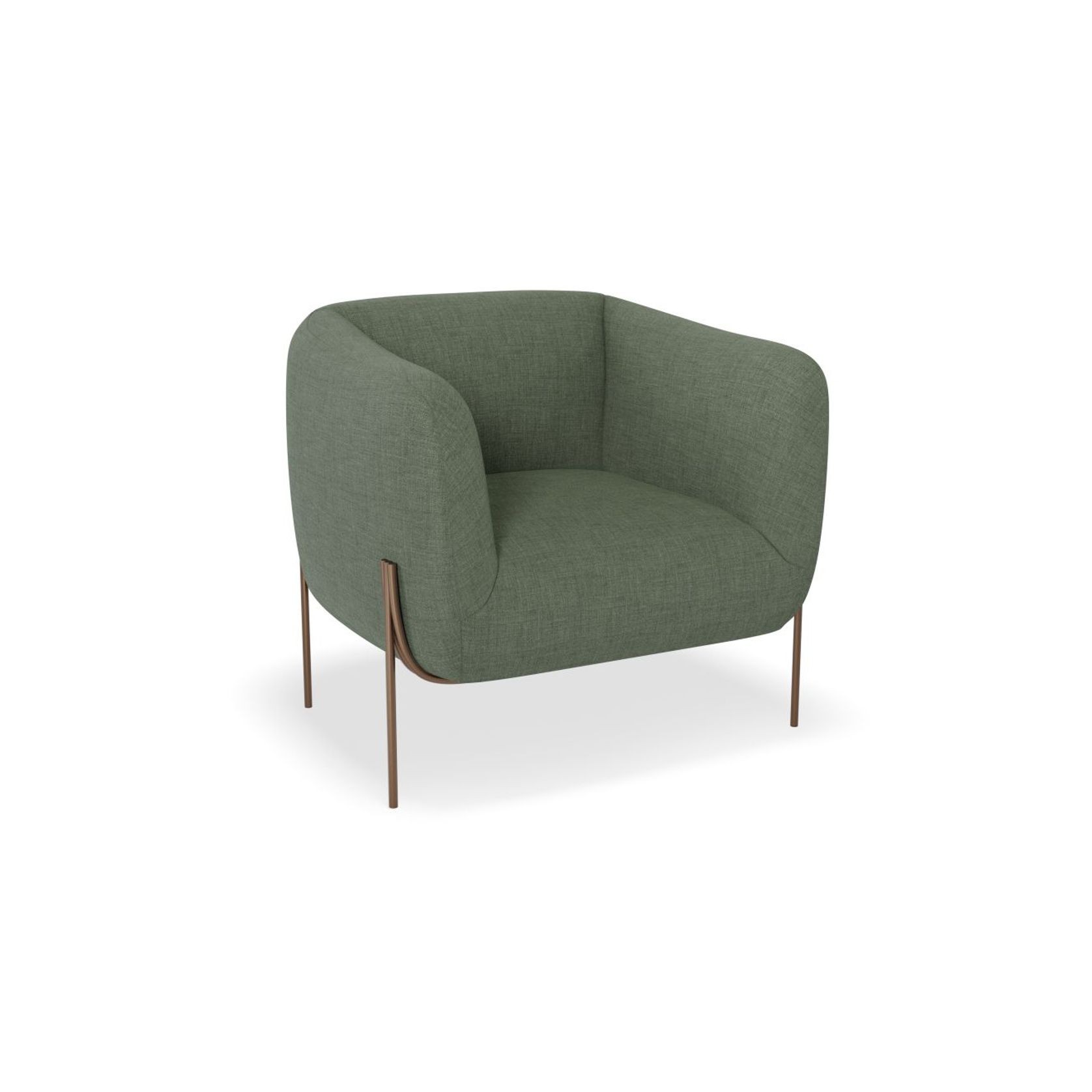 Belle Lounge Chair - Kelp Green - Matt Black Legs gallery detail image