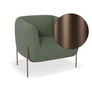 Belle Lounge Chair - Kelp Green - Matt Black Legs gallery detail image