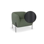 Belle Lounge Chair -Kelp Green-Brushed Matt Bronze Legs gallery detail image