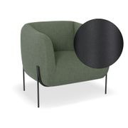 Belle Lounge Chair - Kelp Green - Matt Black Legs gallery detail image