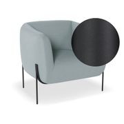 Belle Lounge Chair - Sky Blue -Brushed Matt Bronze Legs gallery detail image