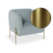 Belle Lounge Chair - Sky Blue - Matt Black Legs gallery detail image