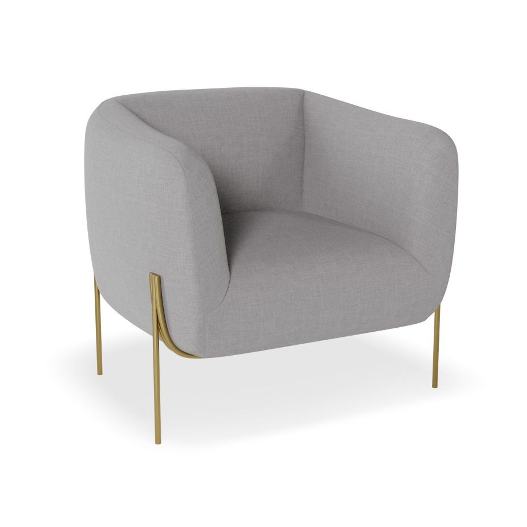 Belle Lounge Chair - Cloud Grey - Matt Black Legs gallery detail image