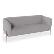 Belle 2.5 Seater Sofa - Cloud Grey w Brushed Matt Gold gallery detail image