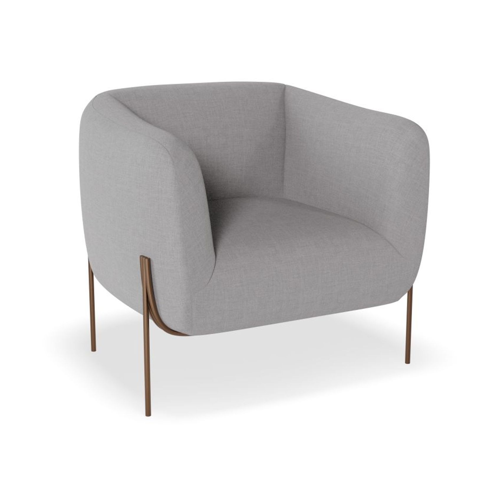 Belle Lounge Chair - Cloud Grey - Matt Black Legs gallery detail image