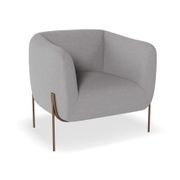 Belle Lounge Chair - Cloud Grey - Matt Black Legs gallery detail image