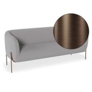 Belle 2.5 Seater Sofa -Cloud Grey w Brushed Matt Bronze gallery detail image