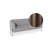 Belle 2.5 Seater Sofa -Cloud Grey w Brushed Matt Bronze gallery detail image