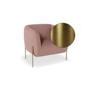 Belle Lounge Chair - Blush Pink - Matt Black Legs gallery detail image