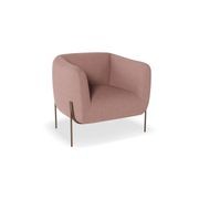 Belle Lounge Chair - Blush Pink - Matt Black Legs gallery detail image