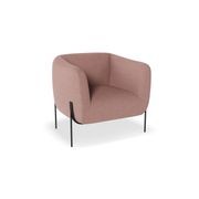 Belle Lounge Chair - Blush Pink -Brushed Matt Gold Legs gallery detail image